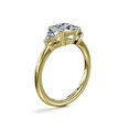 thumbnail image 3 of 1.00 Carat Excellent Princess Cut Real Diamond New Design Three Stone Ring for Wedding Solid 18K Yellow Gold Size 11, 3 of 8