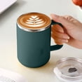 thumbnail image 1 of Tasse à Café de Voyage, Gobelet à Café Portable Réutilisable, Tasse Bouteille Isolée sous Vide, Tasse à Café Isolée avec Poignée et Couvercle, Tasse à Café Thermique sous Vide à Double Paroi en Acier Inoxydable, Tasse à Café de Voyage, 1 of 9