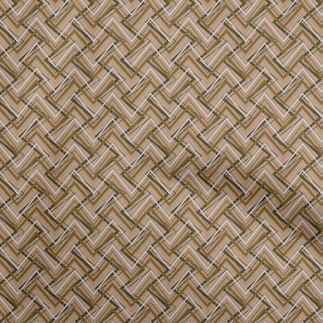 oneOone Viscose Chiffon Brown Fabric Abstract Sewing Material Print Fabric By The Yard 42 Inch Wide