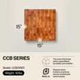 thumbnail image 2 of John Boos CCB Planche à Découper en Bois Réversible, 15 Pouces x 15 Pouces x 3 Pouces, Érable, 2 of 9