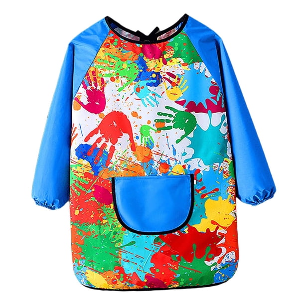 Tablier Enfants Peinture 6-10 Ans Blouses pour Enfants Tablier Artisanal Enfants avec Manches et