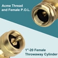 thumbnail image 4 of GASPRO 1lb Propane Tank Adapter, 20lb to 1lb Converter, Hook Up Small Propane Tanks When 20lb Ran Out, Solid Brass, 4 of 6