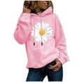 thumbnail image 1 of Penkiiy Chandails à Capuche pour Femmes Hiver Dames Chandail à Manches Longues Imprimé Col Rond Chandail à Capuche Rose Vêtements Y2K, 1 of 5