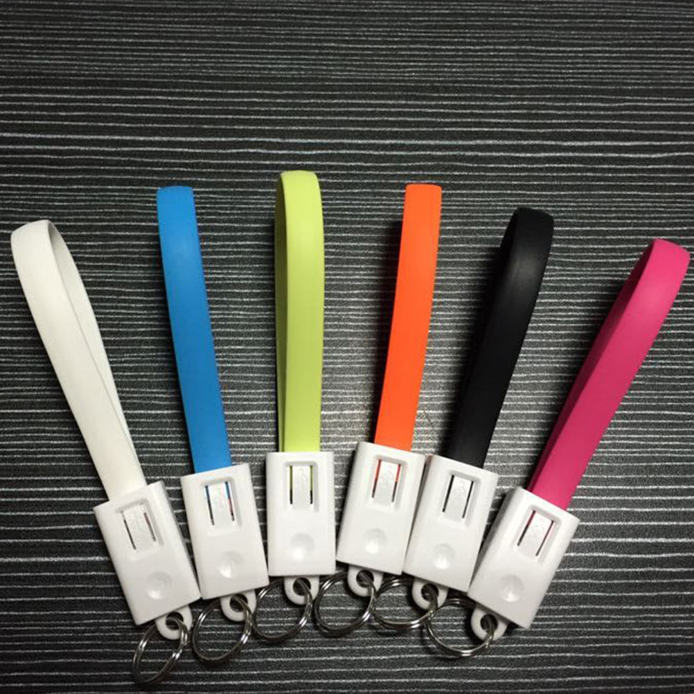 TEHAUX Phone Charging Cable Keyring Charging Cable Plastic Rose Red 1Pcs