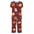 thumbnail image 4 of Jamicy Ensemble de Pyjama pour Femmes Mode Décontractée Ample Imprimé Col Rond à Boutons Ensemble de Pyjama Capri Ensemble de Tenue d'Intérieur pour Femmes Pyjama d'Halloween, 4 of 4