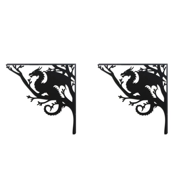2 Pcs Tree Metal Shelf Brackets, 7.87x7.87 Inches