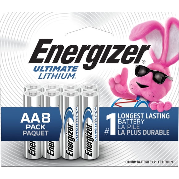 Energizer Ultimate Lithium AA Batteries (8 Pack), 1.5V Lithium Double A Batteries