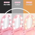 thumbnail image 4 of Girls' Vanity Table and Chair Set, Kids Makeup Dressing Table with Lights & Wood Makeup Playset, 4 of 9