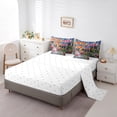thumbnail image 3 of YST Watercolor Graffiti Comforter Set 7Pcs, Hip-Hop Tie Dye Bedding, Full Size, 3 of 5