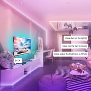 LED Light Strip 65.6ft(20M) WiFi Wireless Smart Phone Controlled Led Strip Light with DC24V Power Supply 600leds RGB 5050 LED Strip Lights with Remote Compatible with Alexa Echo, Google Assistant …