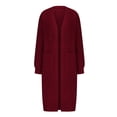 thumbnail image 4 of Yuyuzo Womens Plus Size Cardigans Cable Knit Sweater Jackets Long Sleeve Open Front V Neck Solid Color Outwear, 4 of 6