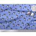 thumbnail image 3 of Soimoi Blue Heavy Satin Fabric Dolphin Ocean Printed Fabric 1 Yard 56 Inch Wide, 3 of 3