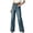 Blue, variant on Wide Leg Jeans for Women, Casual Elastic High Waist Wide Leg Loose Straight Leg Fashion Jeans, Ladies' Jeans