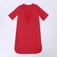 thumbnail image 4 of Chemises Garçons Enfants Classique Africain Dashiki Décontracté Ample Manches Courtes Robe Musulmane Rouge 1-2 Ans, 4 of 4