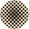 thumbnail image 1 of Ahgly Company Tapis d'Intérieur Ronds Transitionnels Lavables à la Machine, Brun Chocolat, 4 Pieds Rond, 1 of 7