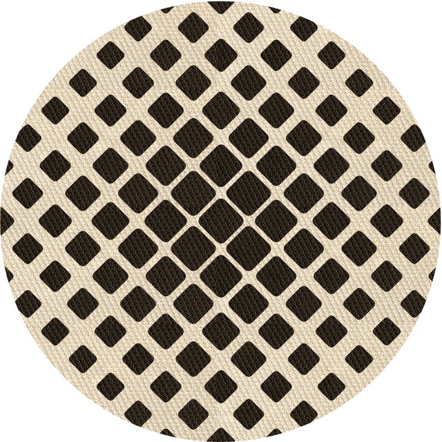 Ahgly Company Tapis d'Intérieur Ronds Transitionnels Lavables à la Machine, Brun Chocolat, 4 Pieds Rond