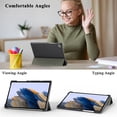 thumbnail image 3 of Folio CaseWith Screen Protector With Stylus Pen for Samsung Galaxy Tab S10 Ultra/Tab S9 Ultra/Tab S8 Ultra 14.6-Inch Case Slim Stand Protective Tablet Cover - Purple1, 3 of 5