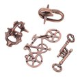 thumbnail image 4 of KAKOWELY Brain Teaser Puzzles 4Pcs Metal Brain Teaser Puzzles Intelligent Unlock Toy Educational Metal Interlock Toy4.33"X2.17"X0.12", 4 of 4