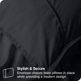 thumbnail image 4 of Bare Home Pillow Sham Set - Premium 1800 Collection - Double Brushed - Euro, Black, 4 of 7