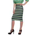 thumbnail image 2 of Moomaya Jupe Imprimée Longueur Genou pour Femmes Grande Taille Jupe en Poly Spandex, 2 of 6