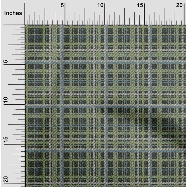 oneOone Silk Tabby Fabric Tartan Check Print Fabric BTY 42 Inch Wide
