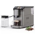 thumbnail image 2 of Fully Automatic Espresso Machine, Touchscreen Control Espresso Coffee Maker with 0.75l Milk Container & 1.5l Water Tank, Drip Coffee Maker, Built-in Stainless Steel Coffee Grinder, Grau Gold, 2 of 9