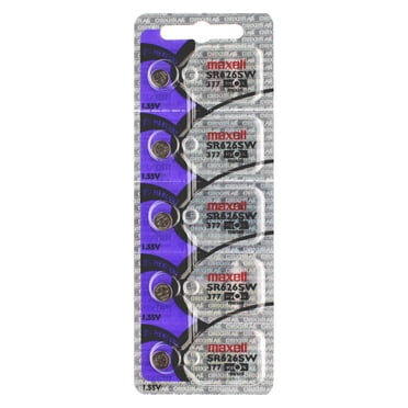 5 x Piles de Montre Maxell 377, Pile SR626SW