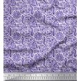 thumbnail image 1 of Soimoi Modal Satin Fabric Floral & Paisley Block Fabric Prints by Yard 42 Inch Wide, 1 of 3