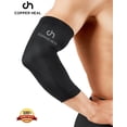 thumbnail image 1 of COPPER HEAL Manchon de Compression pour Coude - Meilleure Attelle de Récupération Médicale pour Coude Garantie avec le Plus Haut Contenu Infusé de Cuivre - Soutient les Muscles Rigides Douloureux et les Articulations Tendinite Bras Tennis, 1 of 1