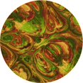 thumbnail image 1 of Ahgly Company Machine Washable Indoor Round Transitional Tomato Red Area Rugs, 7' Round, 1 of 7