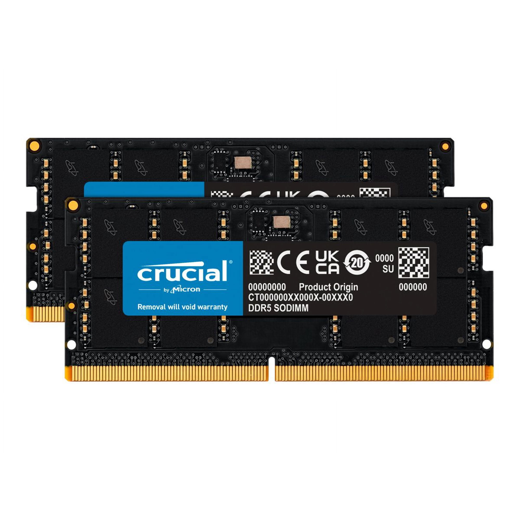 Crucial RAM 96GB Kit (2x48GB) DDR5 5600MT/s (or 5200MT/s or 4800MT