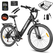 SAMEBIKE RS-A01Pro City Electric Bike for Adults, 36V 15AH Removable Battery 26" Tire Urban Step-Through Commuter E-Bike UL2849