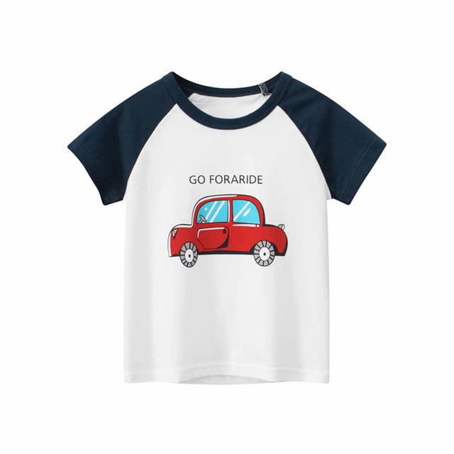 Vêtements d'Été pour Bébé Garçon T-Shirt à Col Rond à Manches Courtes en Coton Mode à Imprimé Anglais Tenue d'Été pour Bébé Garçon Vêtements d'Été pour Bébé Garçon Vêtements d'Été pour Bébé Garçon Bébé Garçon Shower de Bébé
