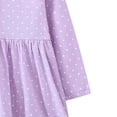 thumbnail image 3 of MIASHUI Robe Fleurie à Manches Longues pour Filles, Robes Décontractées pour Tout-Petits, Violet Pâle, 2-3 Ans, 3 of 5
