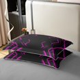 thumbnail image 4 of Erosebridal Abstract 100% Cotton Comforter Cover Queen for Teens, Gradient Rectangle Bedding Queen Size, Modern Checkered Decor, Reversible（No Comforter）, 4 of 6