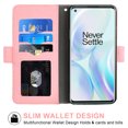 thumbnail image 2 of OnePlus 8 Pro Case, iCoverCase Genuine Leather Wallet Case Slim Fit Folio Book Design with Stand and Card Slots Flip Case Cover for OnePlus 8 Pro (Pink), 2 of 5
