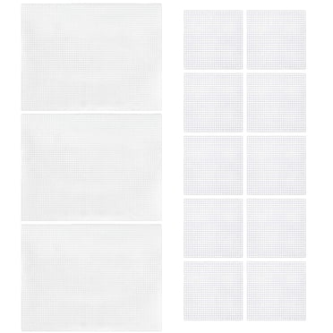 Coofit 13 Pcs Feuille de Toile en Plastique Vierge pour Pointes d'Aiguille pour Artisanat au Point de Croix