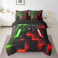 thumbnail image 2 of YST Ensemble de Literie Motif Manette de Jeu, 7 Pcs, Taille Simple, Noir Rouge Vert, 2 of 4