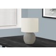 thumbnail image 1 of Monarch Specialties Lighting, 20"h, Table Lamp, Grey Concrete, Ivory / Cream Shade, Contemporary, 1 of 6