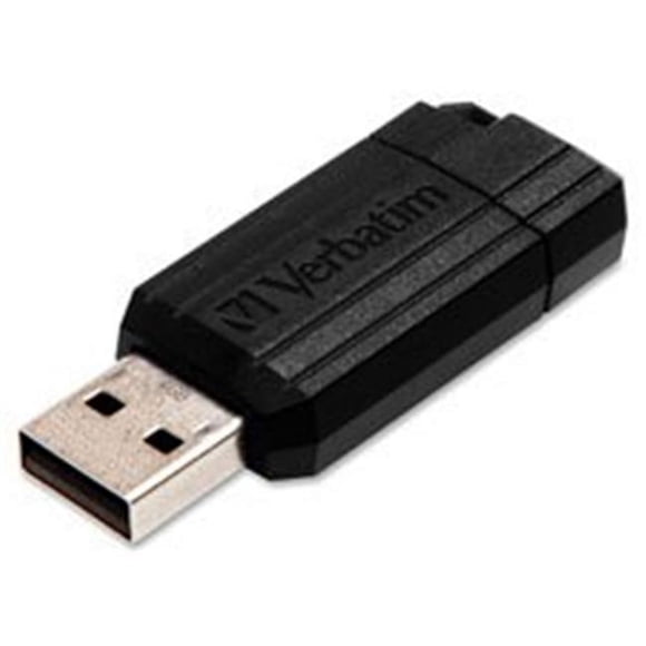 Verbatim VER49062BD PinStripe USB Drive - Black