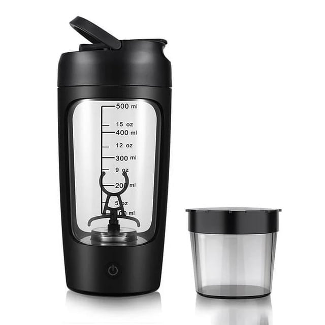 Dvkptbk Mixing Cup Protein Shaker Bottle Shaking Cup Fully Automatic Stirring Cup with Powder Box Home Essentials