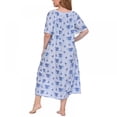 thumbnail image 3 of Chemise de Nuit Longue à Imprimé pour Femmes Grande Taille TG-4TG, 3 of 5