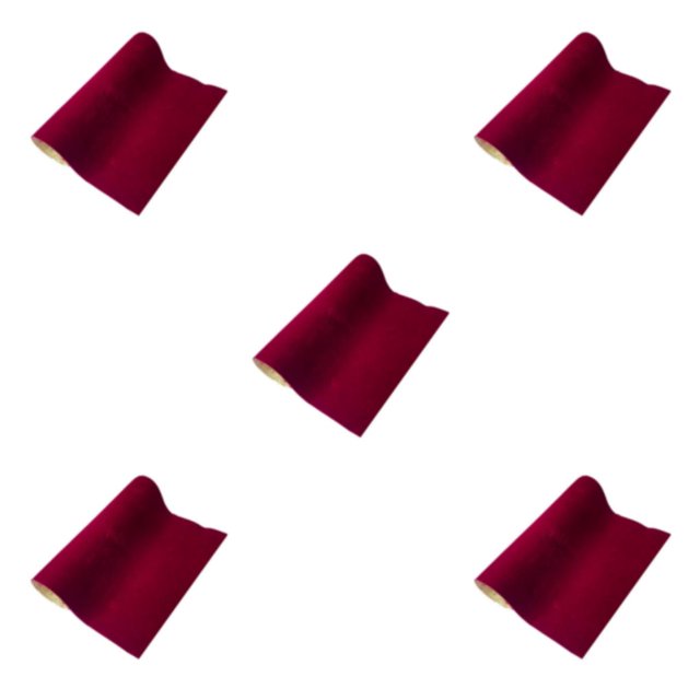 Decodeary Elegant Flannel Fabric Peel Sticker Paper Liner for Costumes Delicate and Charming dark Red 15.75 Inchx58.27 Inch 5Set