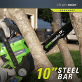 thumbnail image 4 of Greenworks 24V Cordless Chainsaw, 2.0 AH Battery Included, 20362, 4 of 5