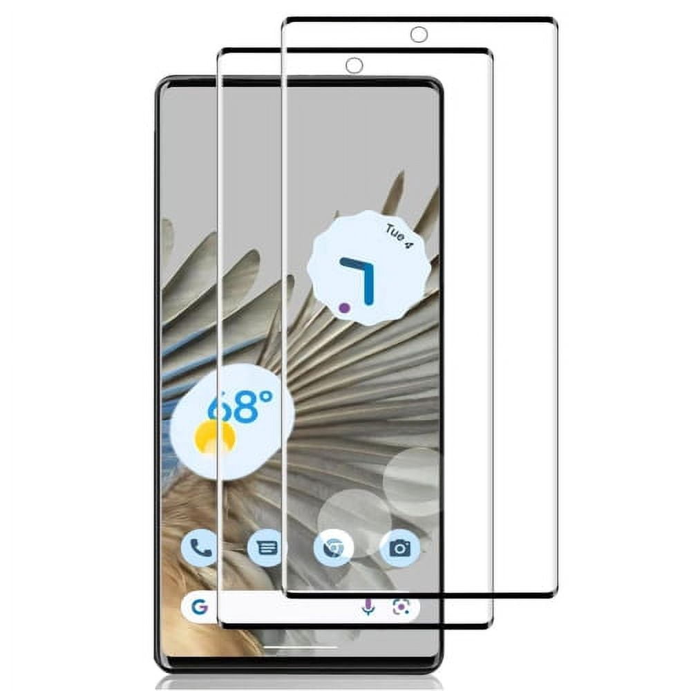 (2 Pack) Google Pixel 7 Black Full Cover Tempered Glass LCD Screen Protector Film Guard