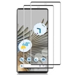 (2 Pack) Google Pixel 8 Pro Black Full Cover Tempered Glass LCD Screen Protector Film Guard