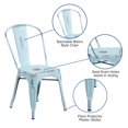 thumbnail image 3 of Bowery Hill Metal Dining Chair in Distressed Dream Blue, 3 of 7