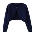 thumbnail image 1 of Dagugfen Toddler Baby Girls Clothes Cardigan Button Ruffle Comfy Casual Sweet Solid Color Cropped Jackets 1.5-14 Years, 1 of 7