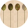 thumbnail image 1 of Ahgly Company Tapis Rond Lavable en Machine Intérieur Transitionnel Bronze Brun, 8 Pieds Rond, 1 of 7