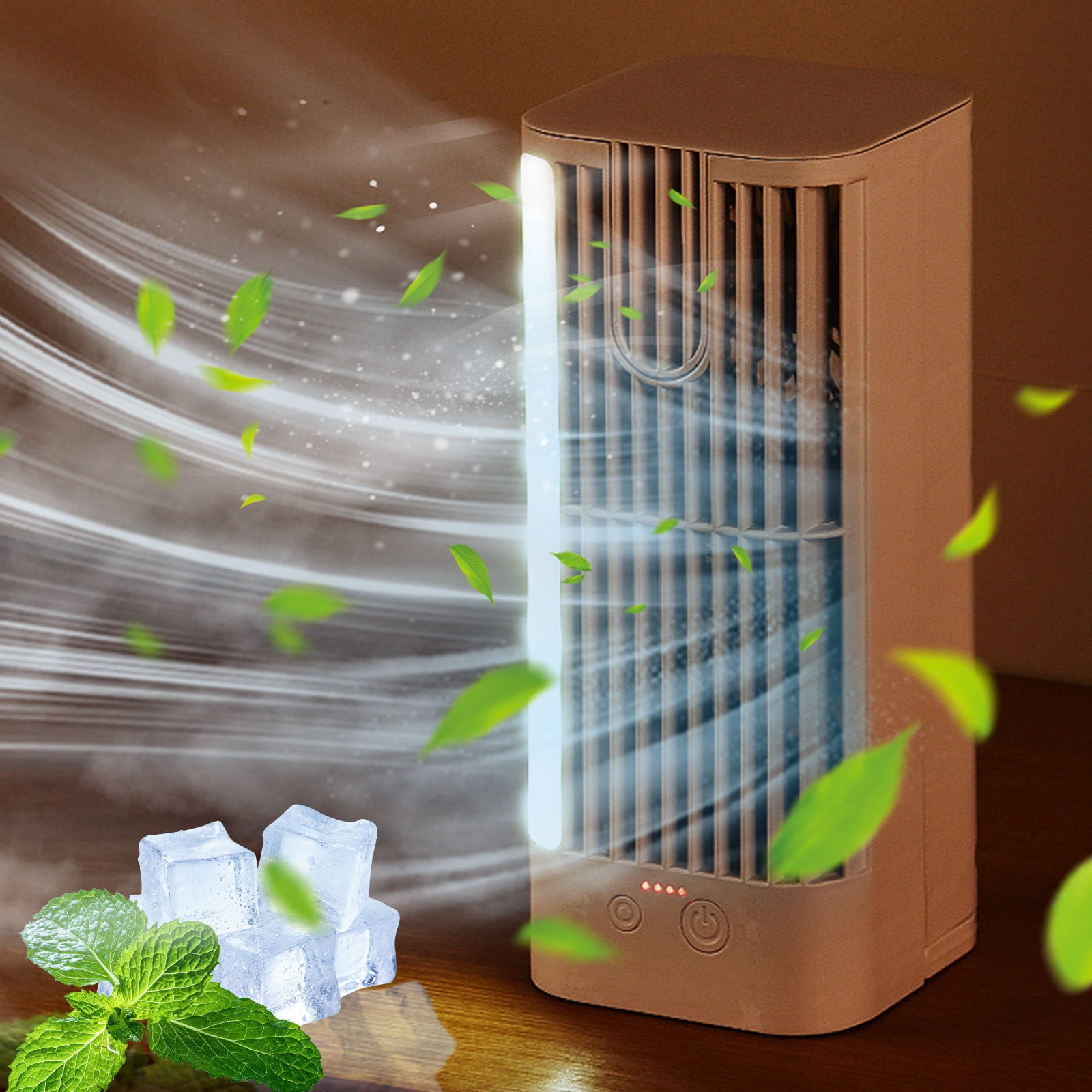 EGNMCR Portable Air Conditioner Desktop Conditioning Fan Cool Fan Household Small Conditioning Fan Indoor Night Light Cool Fan Silent Fan Strong And Cool A chopper